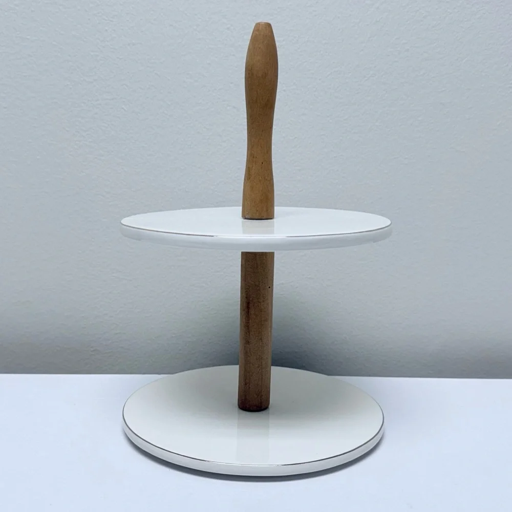 New! Target Bullseye Playground White Ceramic Tiered Tray Decor